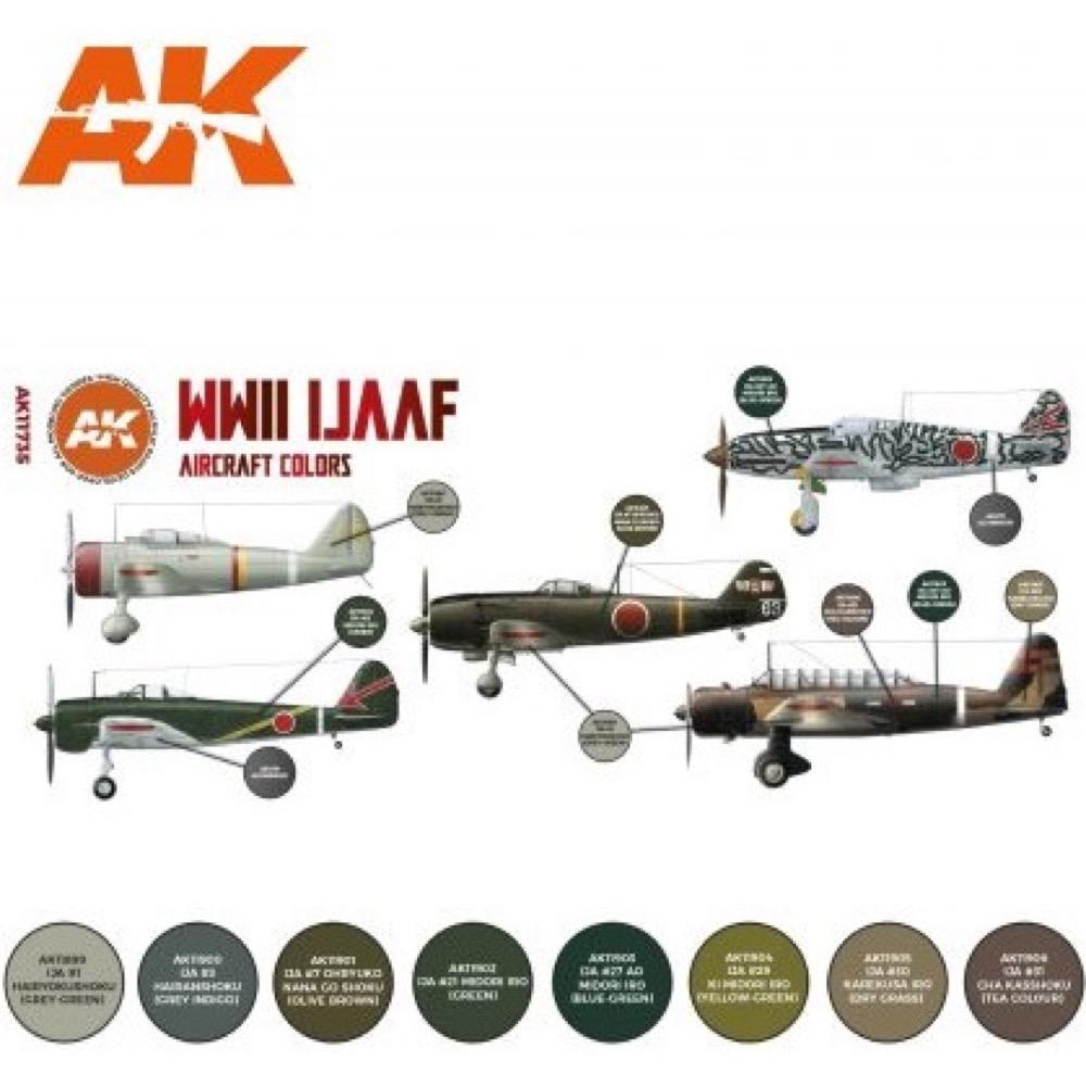 AK Interactive 11735 WWII IJAAF Aircraft Colour Set 3rd Generation