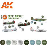 AK Interactive 11740 SOVIET 1930s-1941 Aircraft Colour Set 3rd Generation