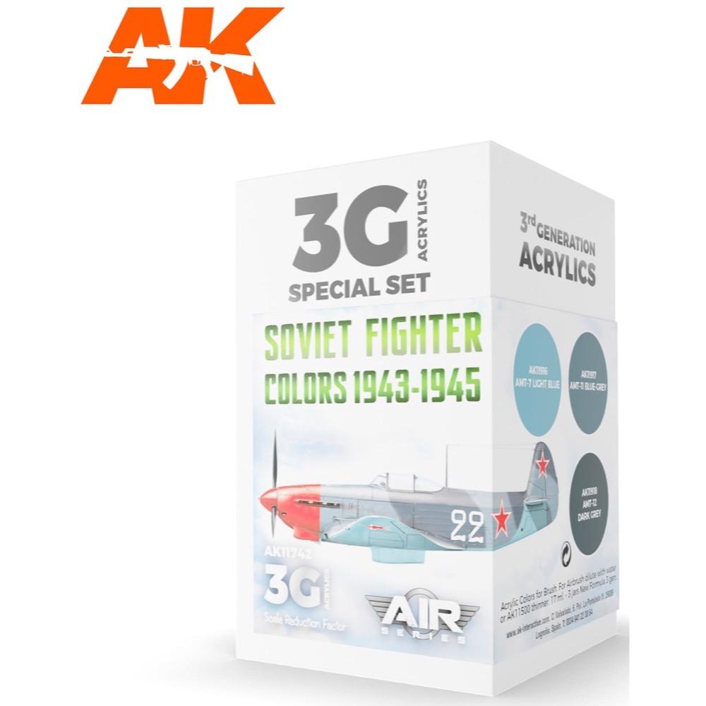 AK Interactive 11742 SOVIET Fighters 1943-1945 Aircraft Colour Set 3rd Generation