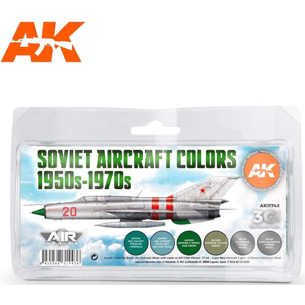AK Interactive 11743 SOVIET 1950S-1970S Aircraft Colour Set 3rd Generation
