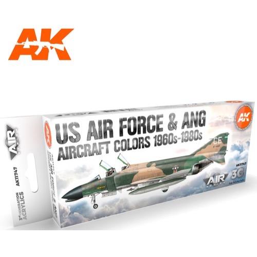 AK Interactive 11747 USAF And ANG 1960S-1980S Aircraft Colour Set 3rd Generation