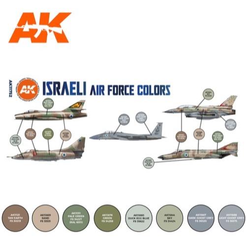 AK Interactive 11752 Israeli Air Force Aircraft Colour Set 3rd Generation