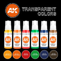 AK Interactive AK11758 Transparent Colors Set 3rd Generation