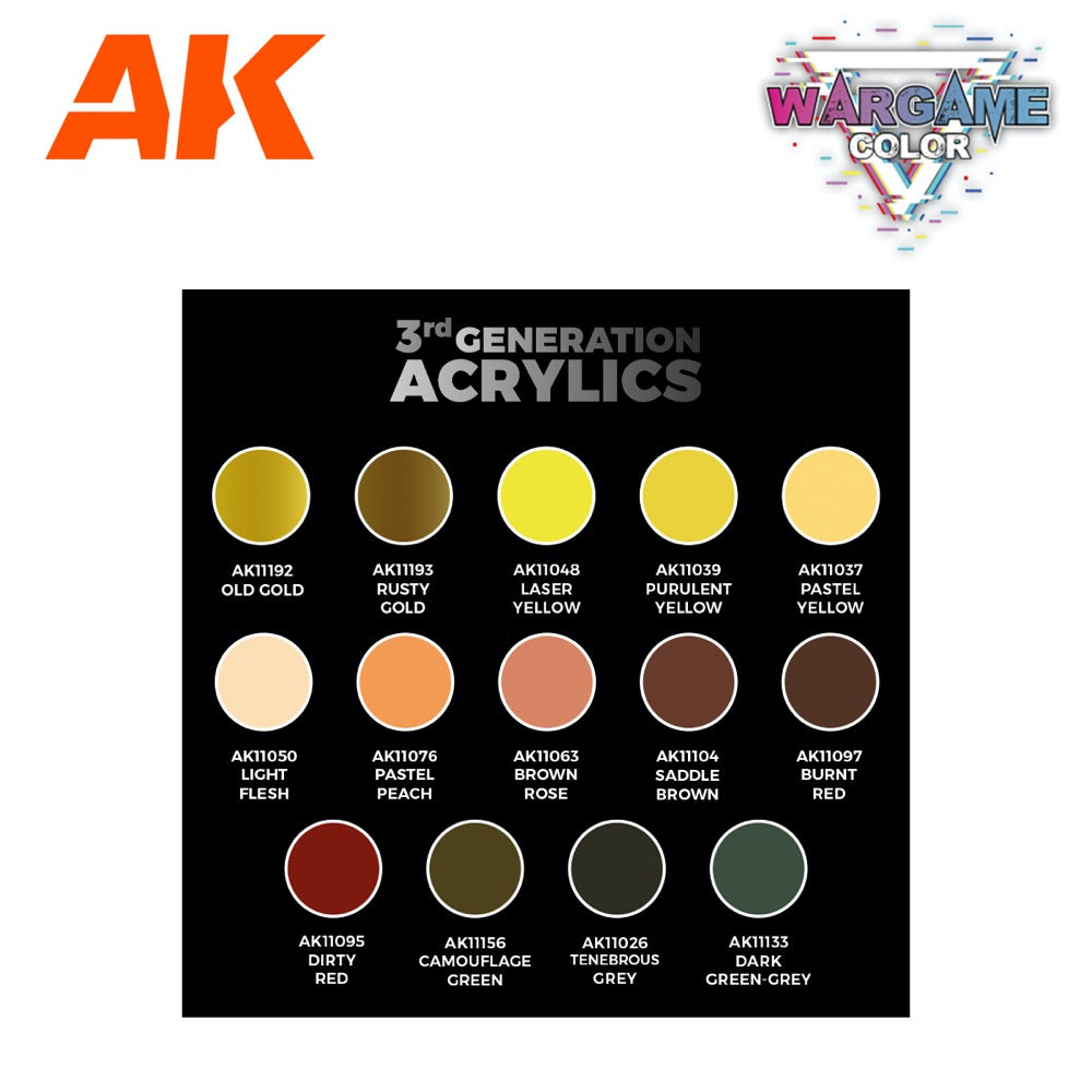 AK 11769 Crusher Dwarf Wargame Acrylic Paint with Figure Starter Set (3rd Generation)