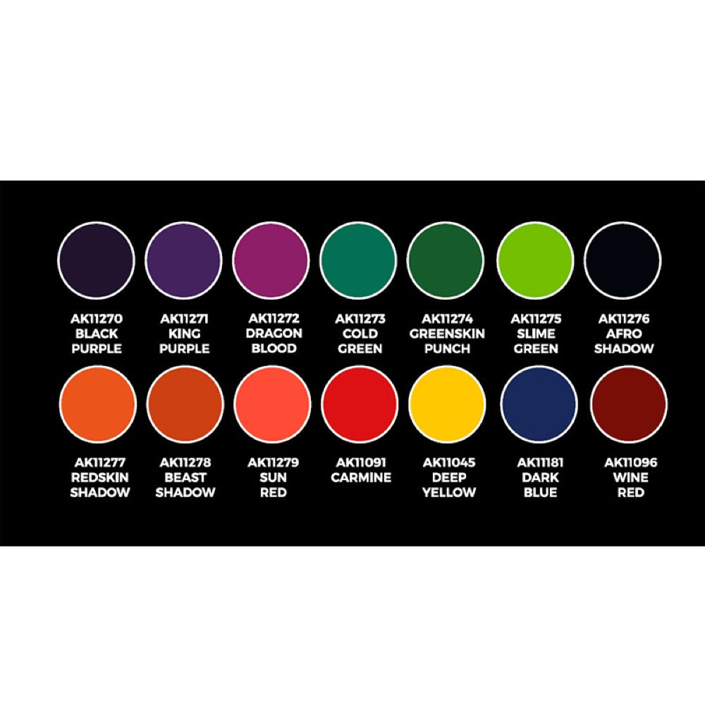 AK Interactive AK11780 Colour Punch High Pigmentation Set 14 Colours