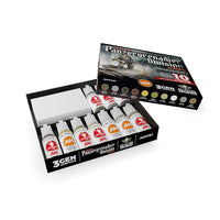 AK Interactive AK11781 German Panzergrenadier Division Europe Wargame Starter Set 10 x Acrylic Paint 17ml and Exclusive Figure German Machine Gunner (3rd Generation)