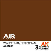 AK Interactive AK11805 Air Series WWI German Red Brown Acrylic Paint 17ml 3rd Generation