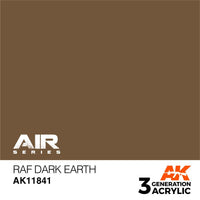 AK Interactive AK11841 Air Series RAF Dark Earth Acrylic Paint 17ml 3rd Generation