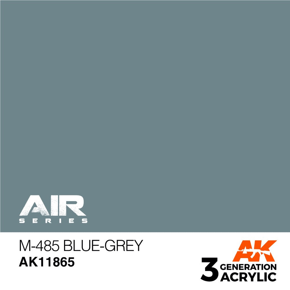 AK Interactive AK11865 Air Series M-485 Blue-Grey Acrylic Paint 17ml 3rd Generation
