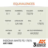AK Interactive AK11868 Insignia White FS 17875 Acrylic Paint 17ml 3rd Generation