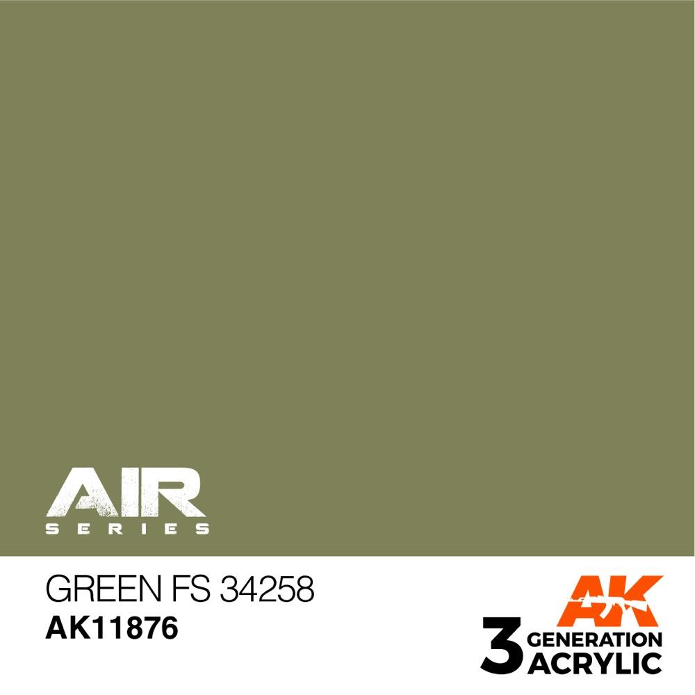 AK Interactive AK11876 Air Series Green FS 34258 Acrylic Paint 17ml 3rd Generation