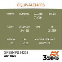 AK Interactive AK11876 Air Series Green FS 34258 Acrylic Paint 17ml 3rd Generation