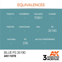 AK Interactive AK11878 Blue FS 35190 Acrylic Paint 17ml 3rd Generation