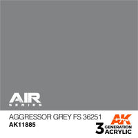 AK Interactive AK11885 Air Series Aggressor Grey FS 36251 Acrylic Paint 17ml 3rd Generation