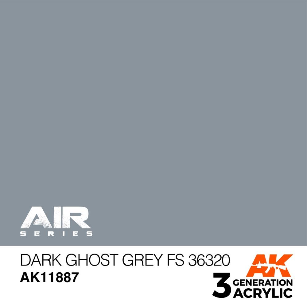 AK Interactive AK11887 Dark Ghost Grey FS 36320 Acrylic Paint 17ml 3rd Generation