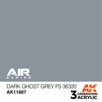 AK Interactive AK11887 Dark Ghost Grey FS 36320 Acrylic Paint 17ml 3rd Generation