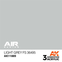 AK Interactive AK11889 Air Series Light Grey FS 36495 Acrylic Paint 17ml 3rd Generation