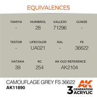 AK Interactive AK11890 Air Series Camouflage Grey FS 36622 Acrylic Paint 17ml 3rd Generation