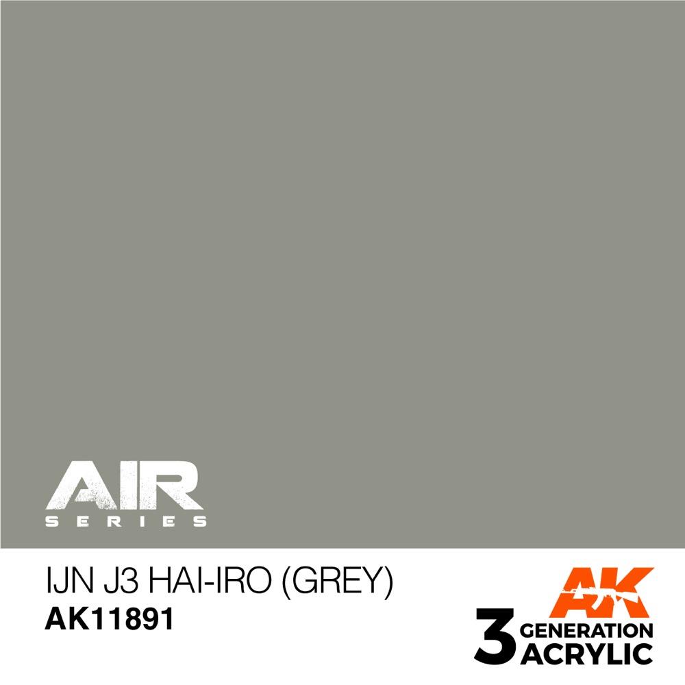 AK Interactive AK11891 Air Series IJN J3 Hai-iro Grey Acrylic Paint 17ml 3rd Generation