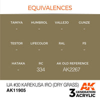 AK Interactive AK11905 Air Series IJA No.30 Karekusa iro Dry Grass Acrylic Paint 17ml 3rd Generation