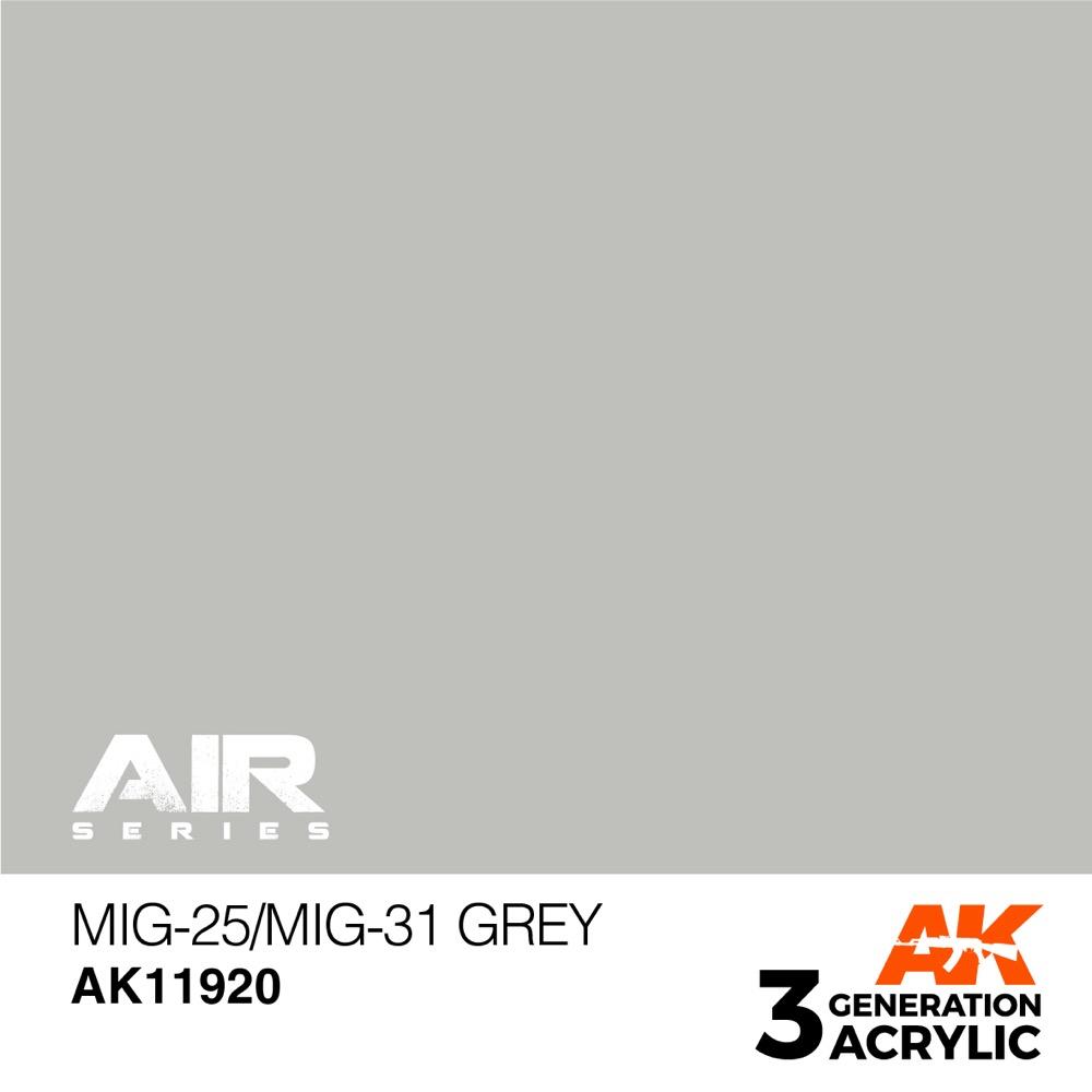AK Interactive AK11920 Air Series MiG-25/MiG-31 Grey Acrylic Paint 17ml 3rd Generation