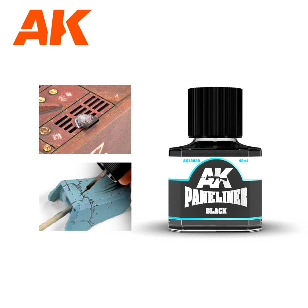 AK Interactive AK12020 Black Paneliner Enamel 40ml