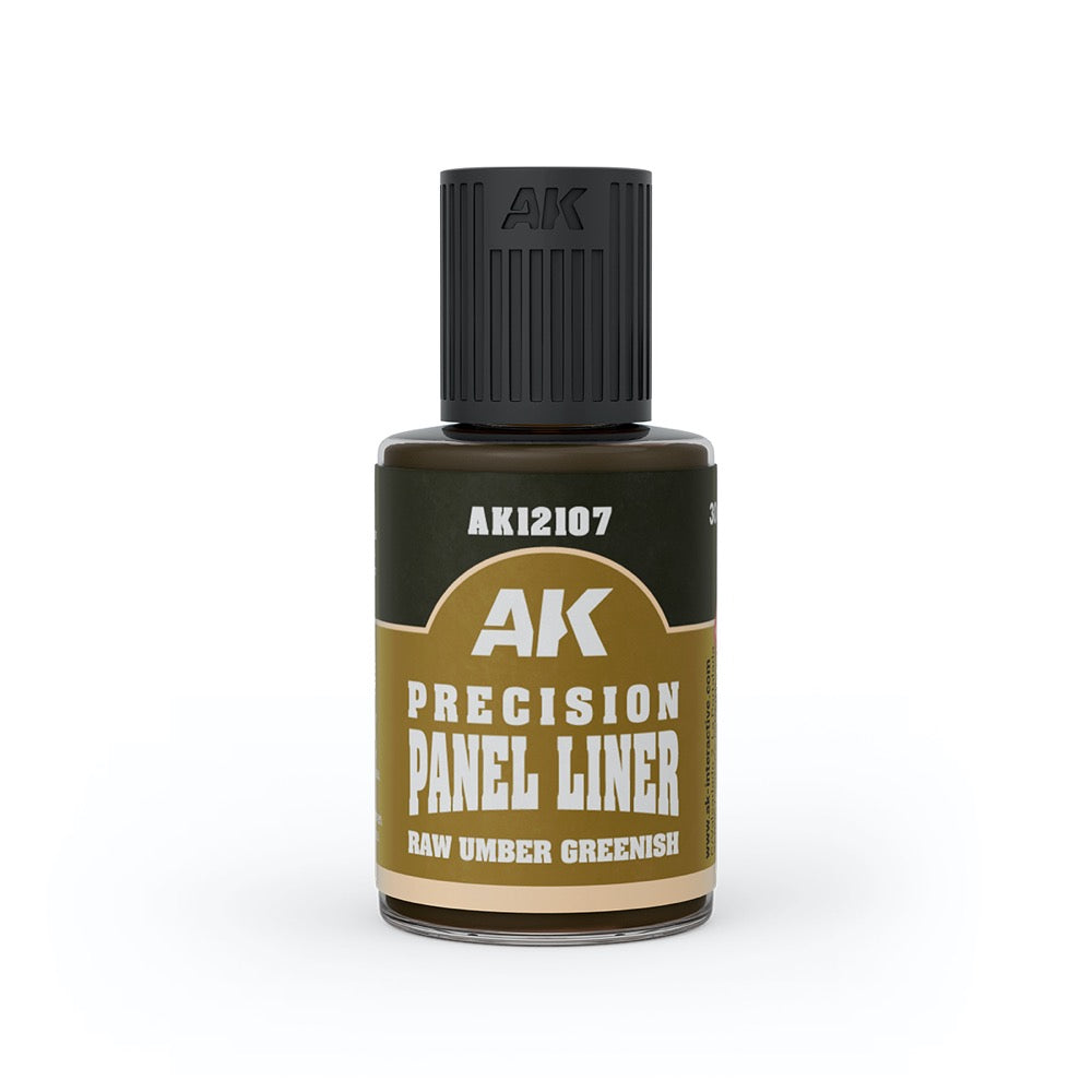 AK Interactive 12107 Precision Paneliner Raw Umber Greenish 30ml