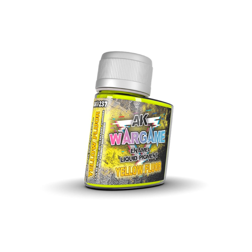 AK Interactive 1237 Wargame Yellow Fluor Enamel Liquid Pigment 35ml