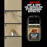 AK Interactive 123 Weathering Streaking Effects Oif and Oef US Vehicles Enamel 35mL