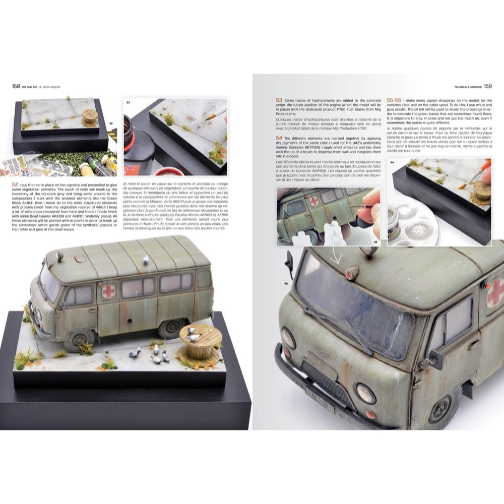 AK Interactive AK130004 Technicals Modeling Modern Light Vehicles From 1950s and Beyond English and French By Max Lemaire