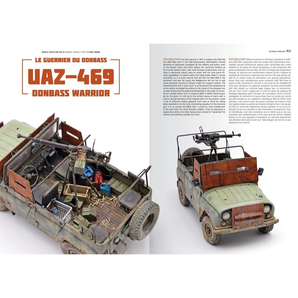 AK Interactive AK130004 Technicals Modeling Modern Light Vehicles From 1950s and Beyond English and French By Max Lemaire