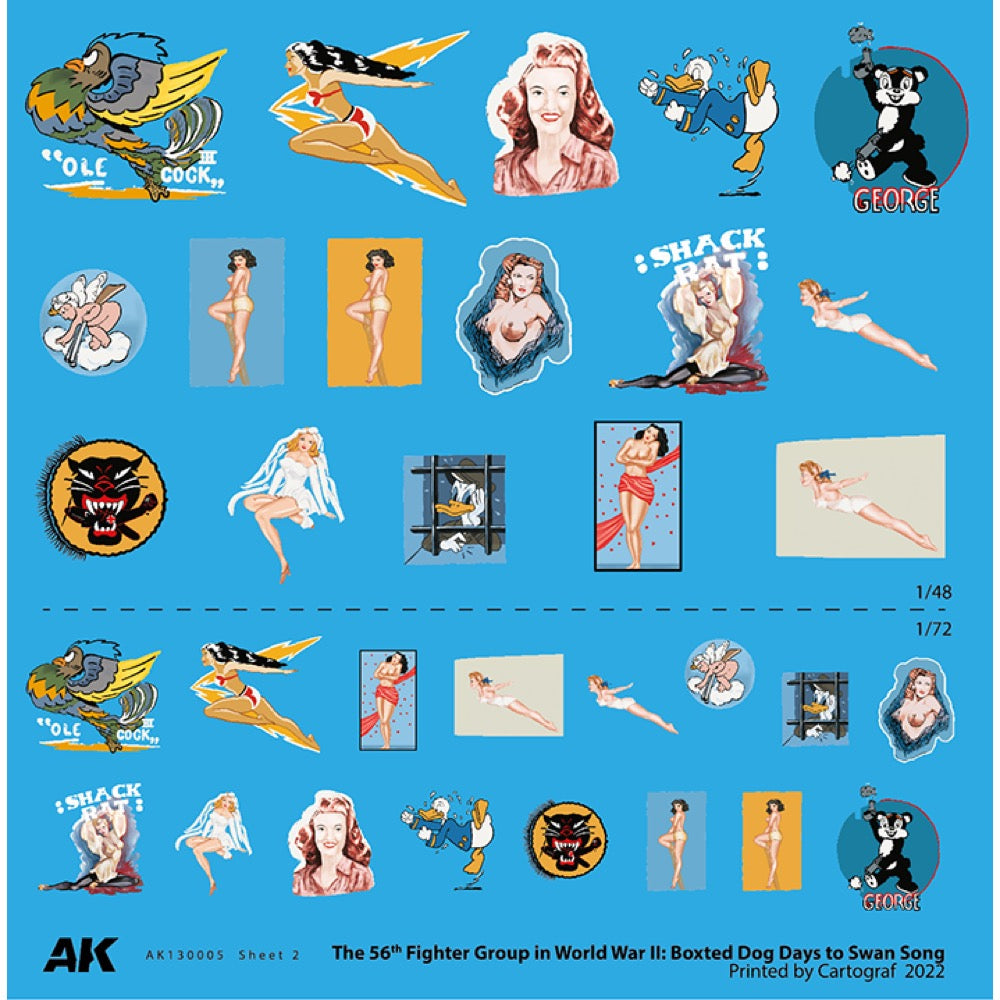 Ak Interactive 130005 The 56TH Fighter Group in World War II 18TH April 1944 TO V-E Day and Beyond includes Decal Sheet