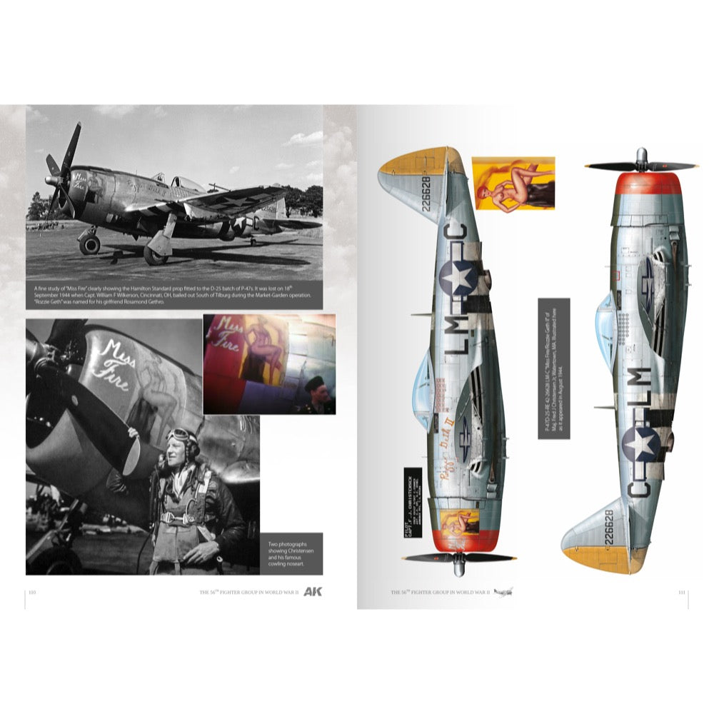 Ak Interactive 130005 The 56TH Fighter Group in World War II 18TH April 1944 TO V-E Day and Beyond includes Decal Sheet