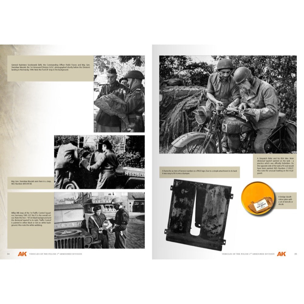 AK Interactive 130010 Book Vehicles Of The Polish 1st Armoured Division Camouflage Profile Guide English