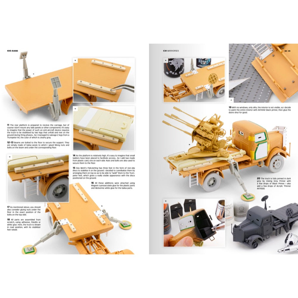 AK Interactive AK130011 ICM How To Paint and Weather WW2 Trucks Warhorses English