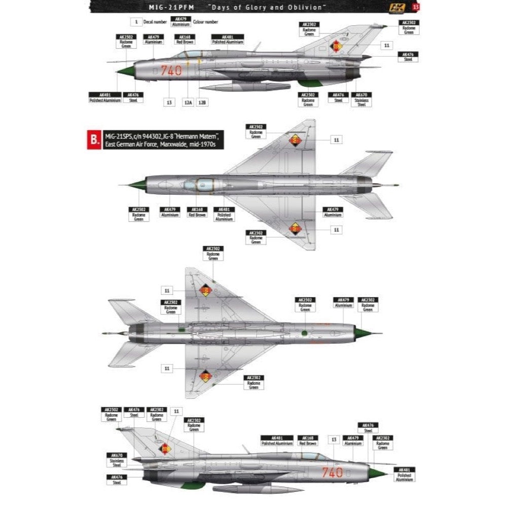 AK Interactive 148003 1/48 MiG-21PFM