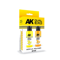 AK Interactive AK1545 Dual Exo Set 3 3A Power Yellow and 3B Fusion Orange