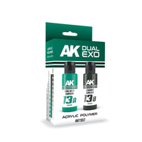 AK Interactive AK1557 Dual Exo Set 13 13A Galaxy Green and 13B Chaos Green
