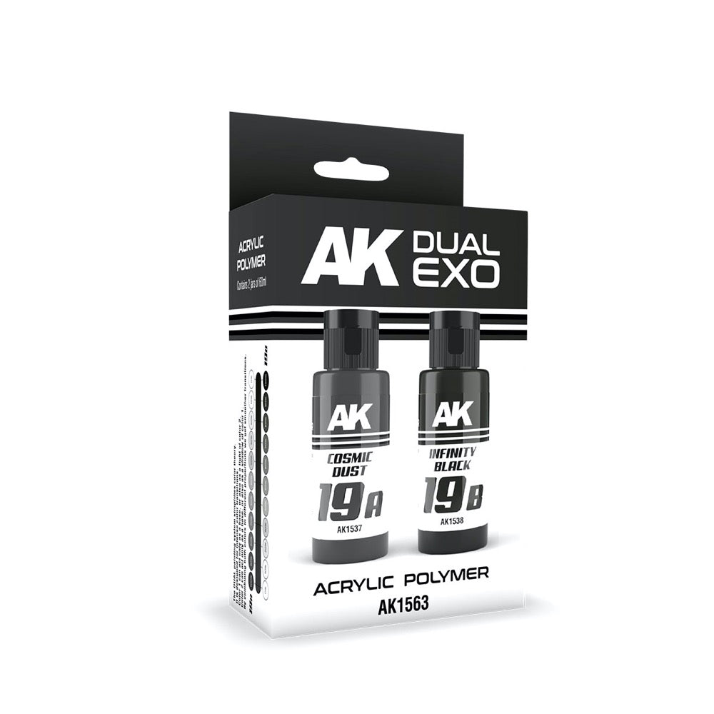 AK Interactive AK1563 Dual Exo Set 19 19A Cosmic Dust and 19B Infinity Black