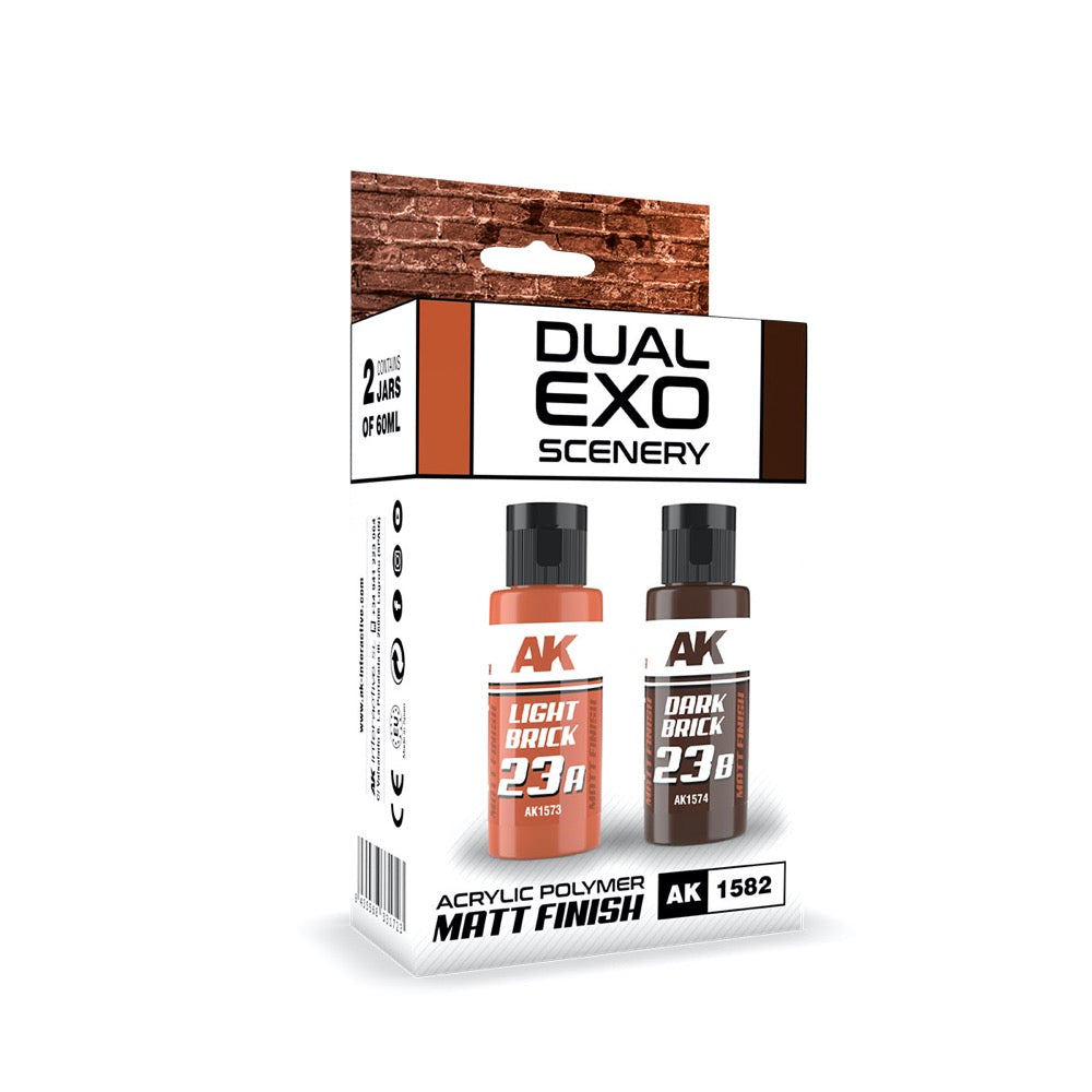 AK Interactive AK1582 Dual Exo Set 23 23A Light Brick and 23B Dark Brick