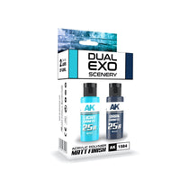 AK Interactive AK1584 Dual Exo Set 25 25A Light Cianite and 25B Dark Cianite