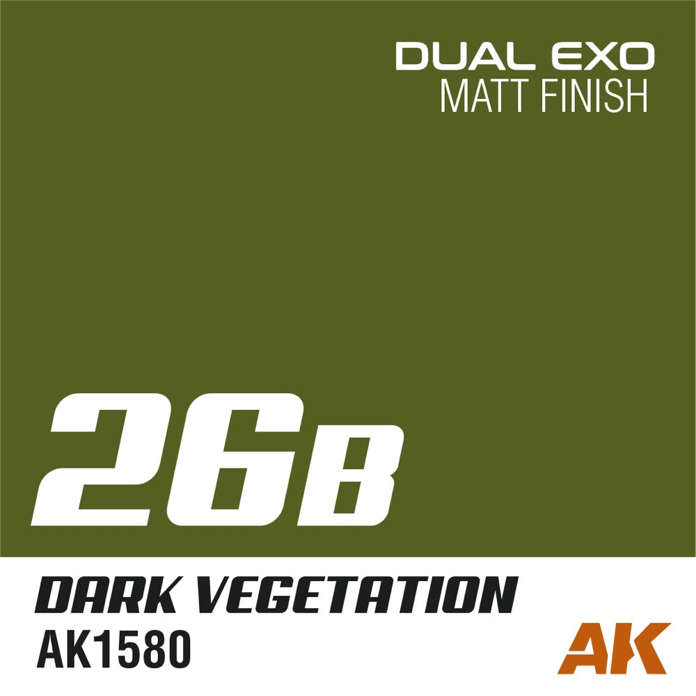 AK Interactive AK1585 Dual Exo Set 26 26A Light Vegetation and 26B Dark Vegetation