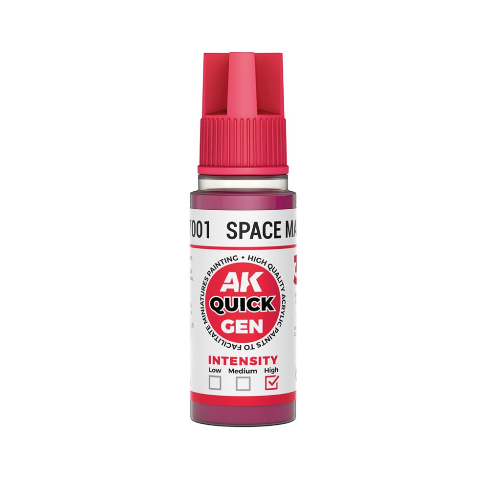 AK Interactive 17001 Quick Gen Space Magenta 18ml Acrylic Paint
