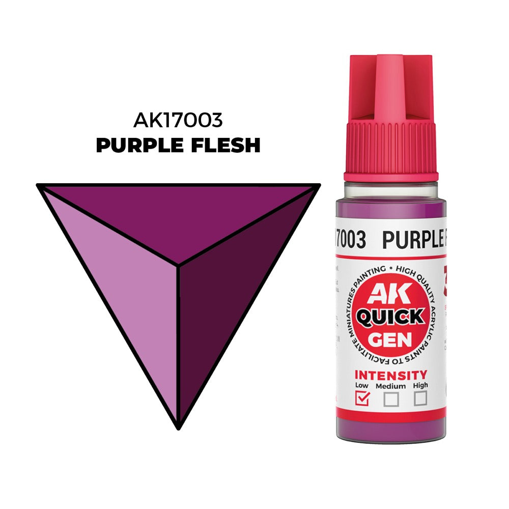AK Interactive 17003 Quick Gen Purple Flesh 18ml Acrylic Paint