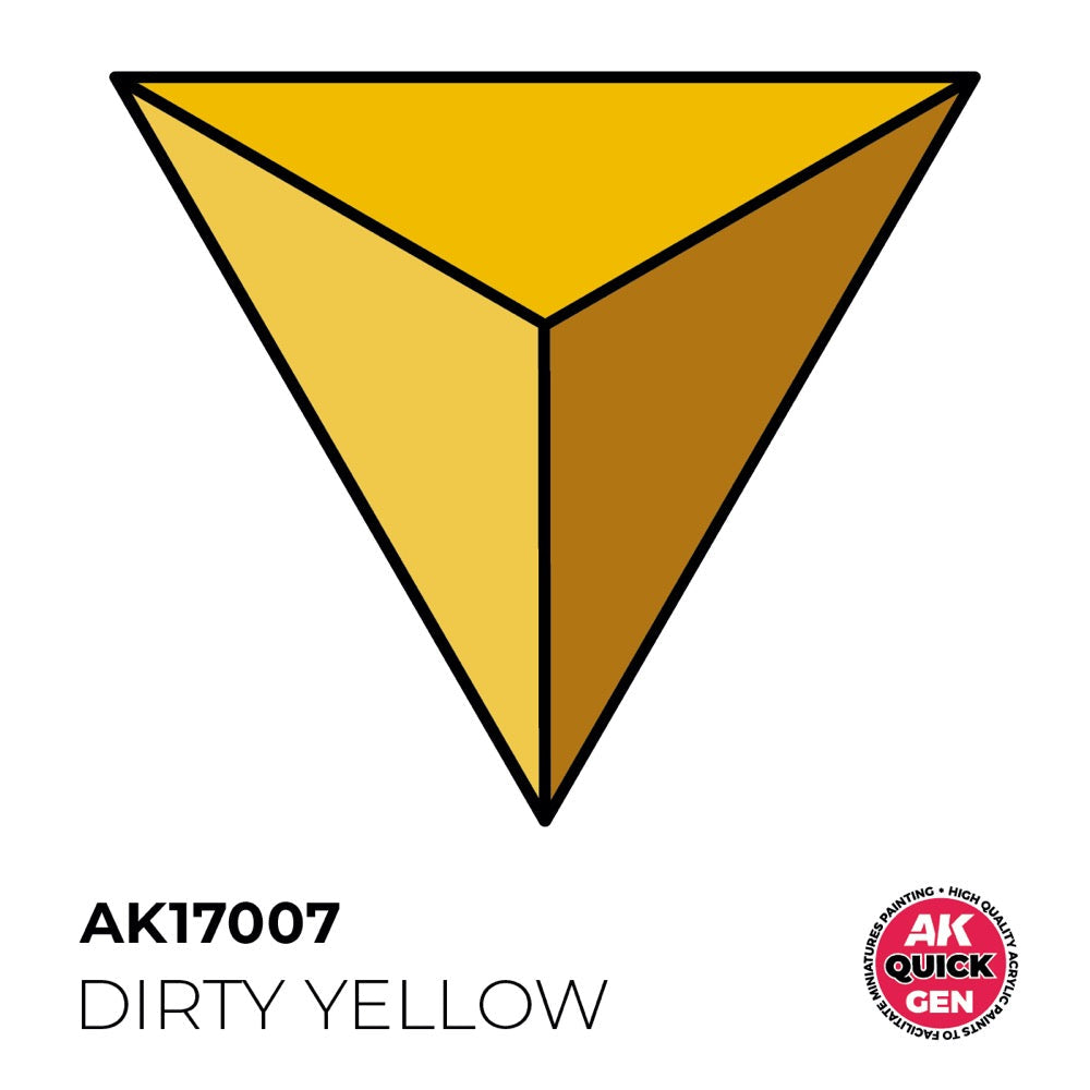 AK Interactive 17007 Quick Gen Dirty Yellow 18ml Acrylic Paint