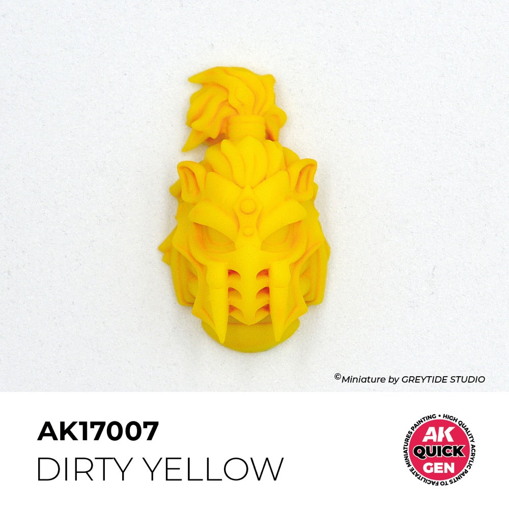 AK Interactive 17007 Quick Gen Dirty Yellow 18ml Acrylic Paint