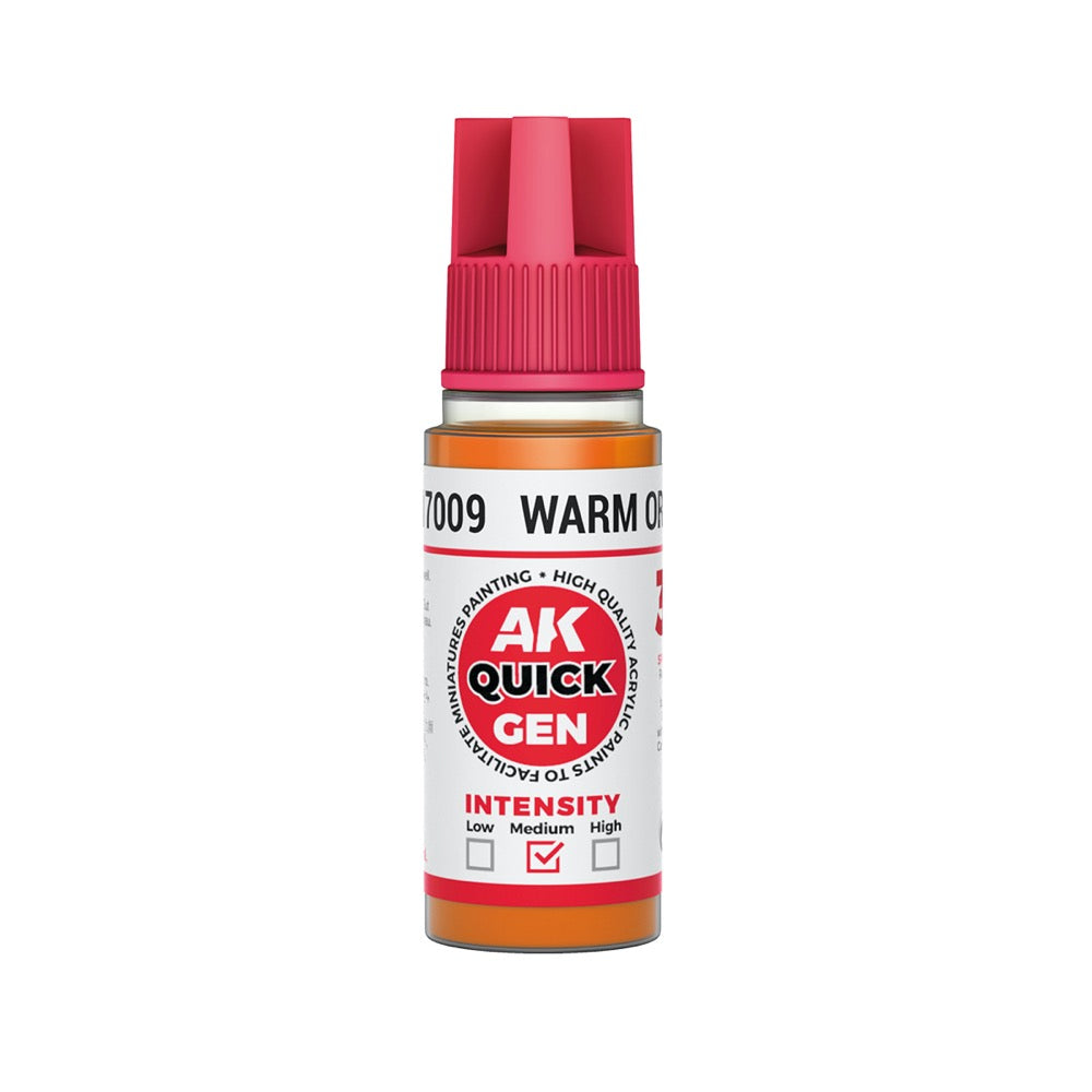 AK Interactive 17009 Quick Gen Warm Orange 18ml Acrylic Paint