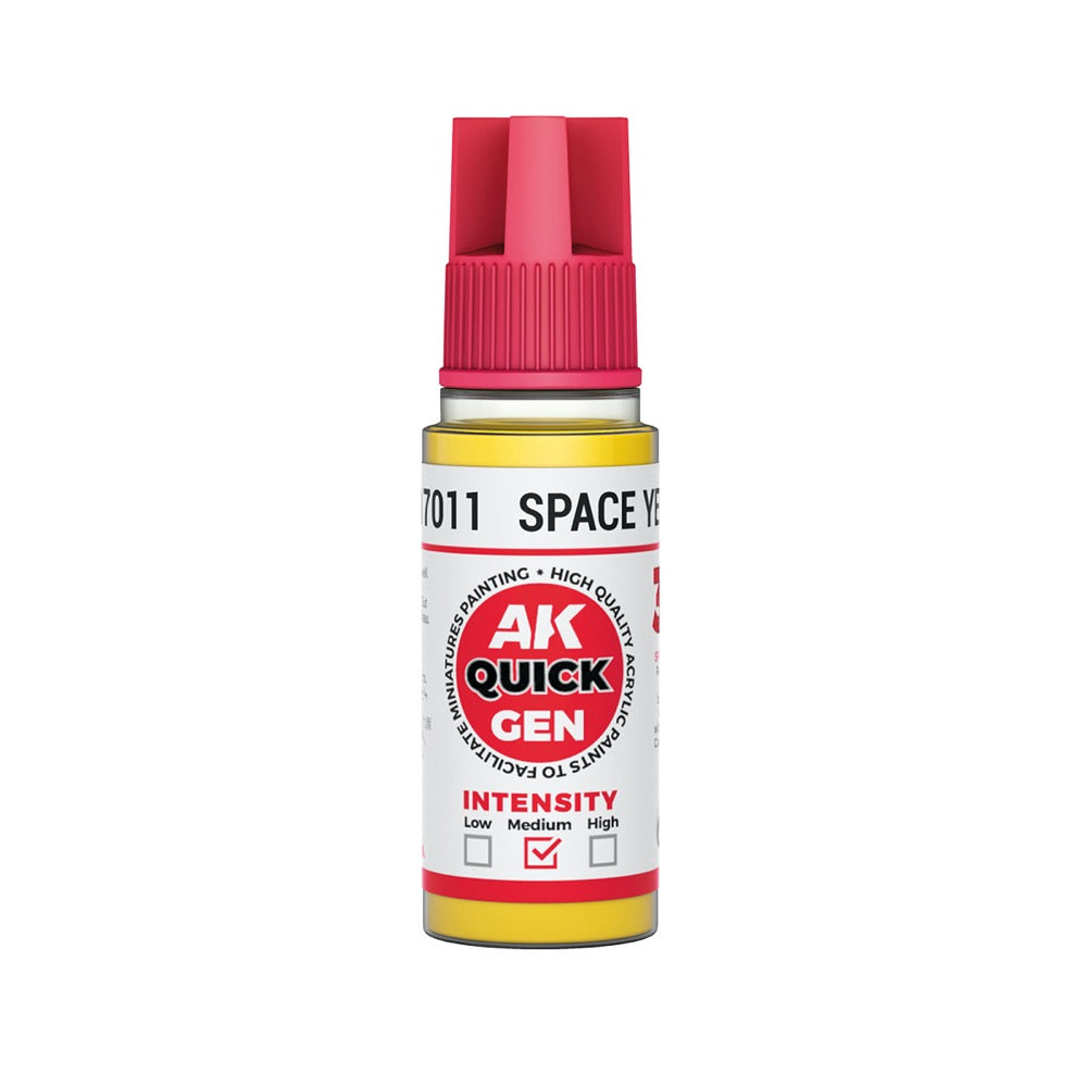 AK Interactive 17011 Quick Gen Space Yellow 18ml Acrylic Paint