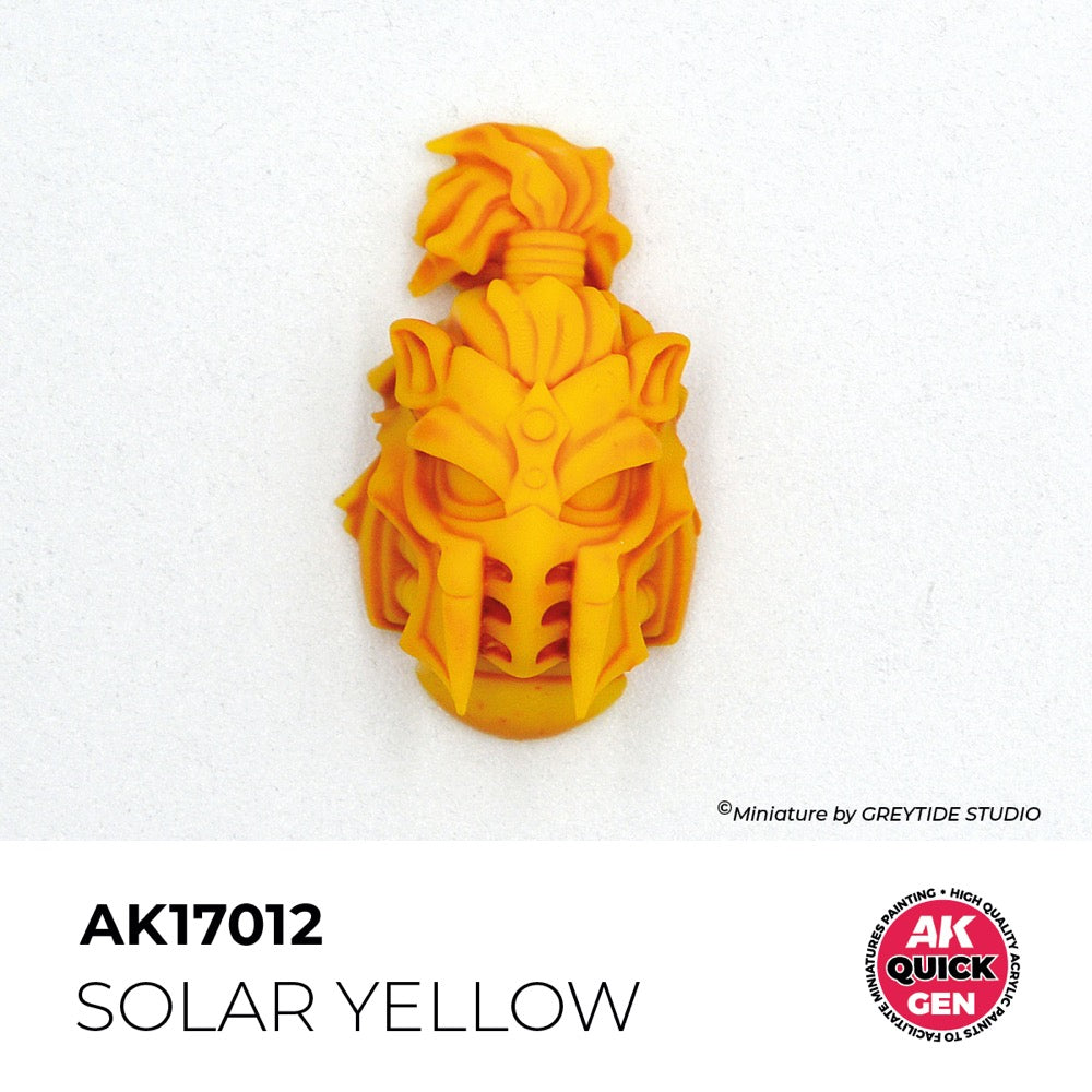 AK Interactive 17012 Quick Gen Solar Yellow 18ml Acrylic Paint