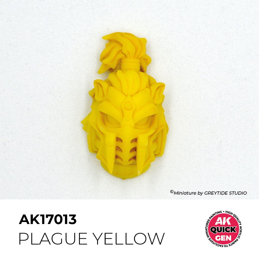 AK Interactive 17013 Quick Gen Plague Yellow 18ml Acrylic Paint